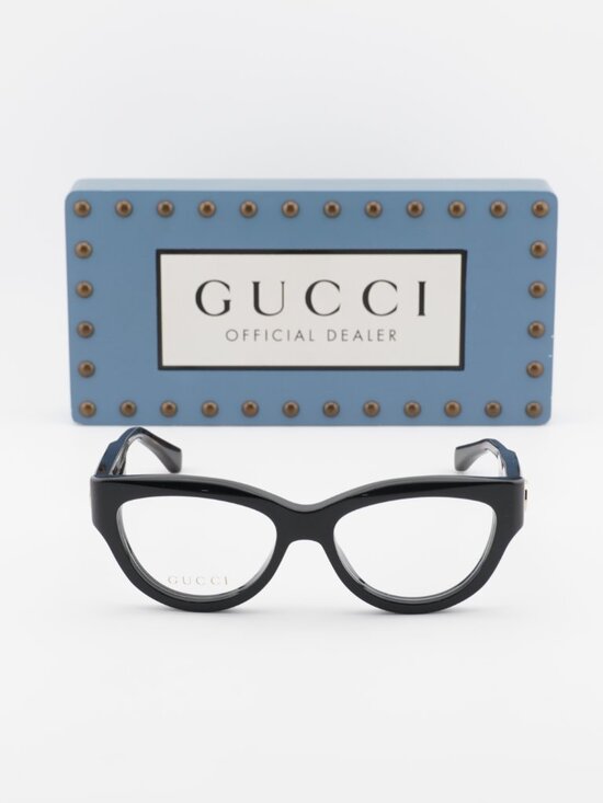 Gucci GG1665O 001 Cat Eye Eyeglasses 50mm - Black main image 7
